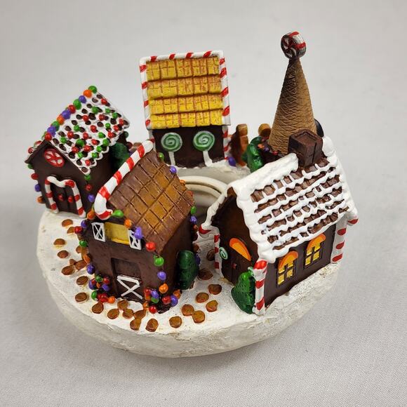 Gingerbread Houses Village Candle Jar Capper, S'Toppers The Soot Stopper Topper - Picture 5 of 9